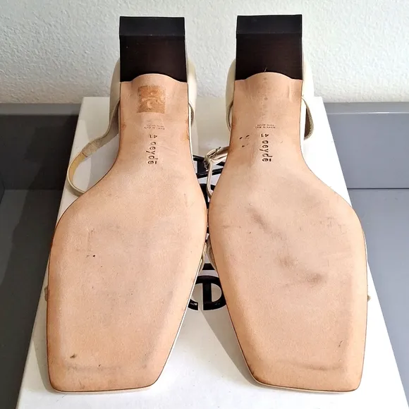 LIKE NEW Aeyde Cream Leather Sandals Size 41! RARE!