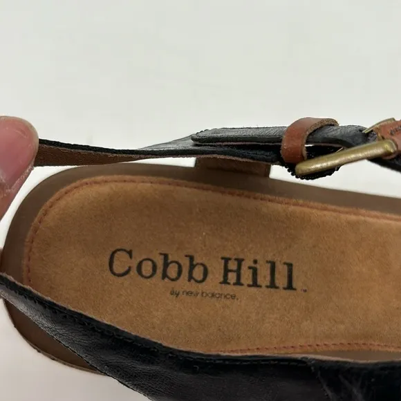 Like new Cobb Hill black leather wedge sandals size 12 no box