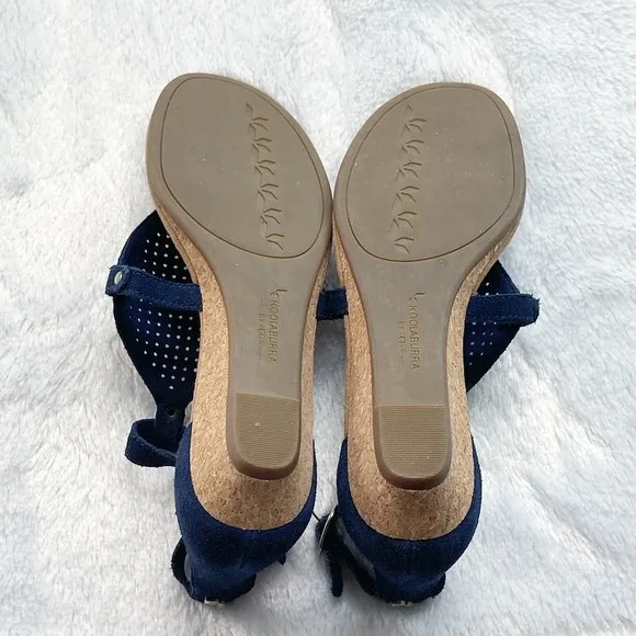 Like New Koolaburra by UGG Insignia Blue Briona Suede Wedge Sandals