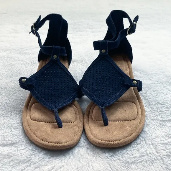 Like New Koolaburra by UGG Insignia Blue Briona Suede Wedge Sandals