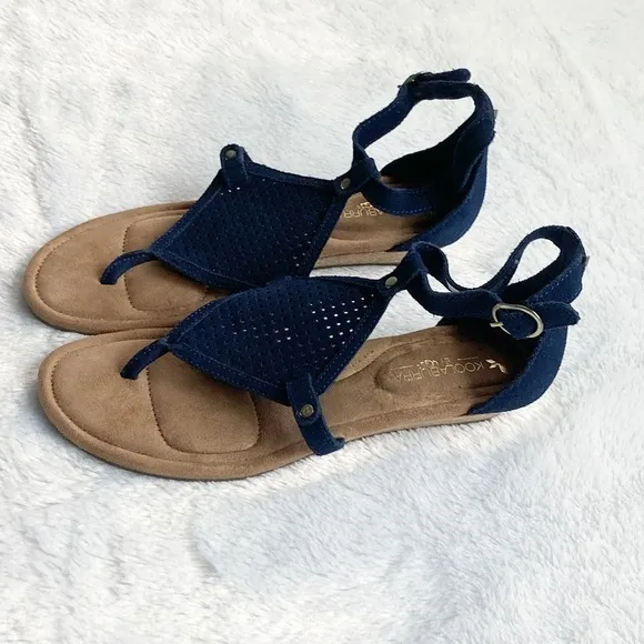 Like New Koolaburra by UGG Insignia Blue Briona Suede Wedge Sandals