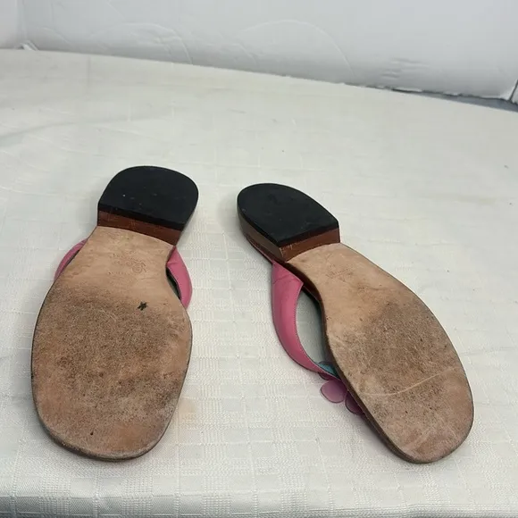 Lilly Pulitzer Princess Dasiy Pink Leather Sandals