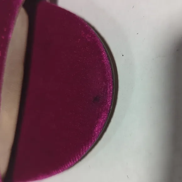 Lily Pulitzer Women's Amber Lynn Blackberry Velvet Block Heel Sandals Size 8.5