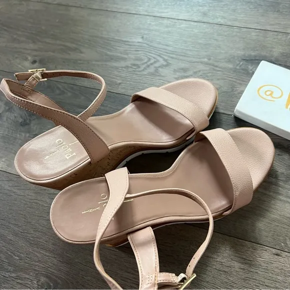 Linea Paolo Cork Wedge Platform Sandals NWOT