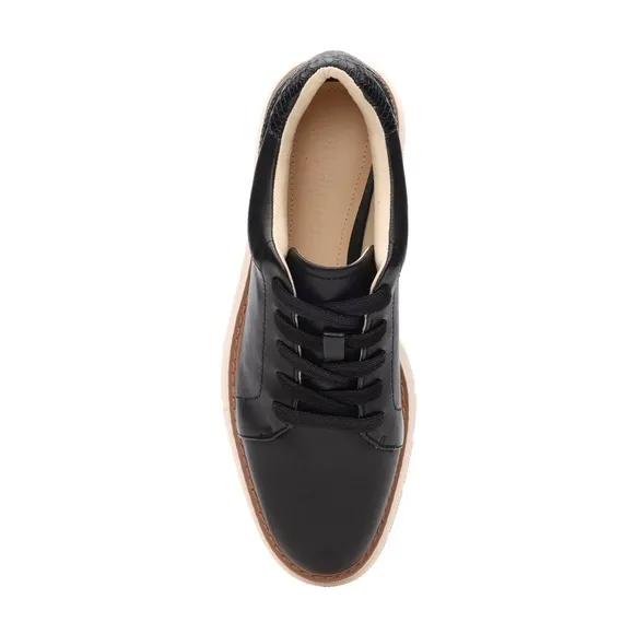 Liverpool Los Ángeles Black Riverside Lace Up Platform With Ridge Sole Leather