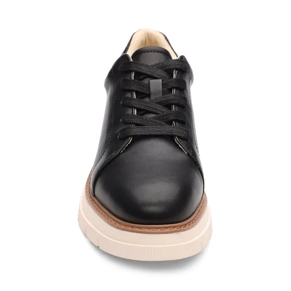 Liverpool Los Ángeles Black Riverside Lace Up Platform With Ridge Sole Leather