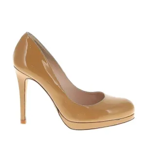 LK Bennett Sledge Beige Patent Platform Courts