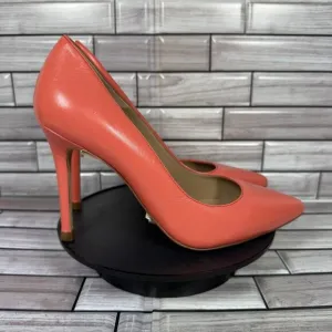 LK Bennett Women's Peach Leather Pointed Toe Pumps Shoe Size 37-NEW
