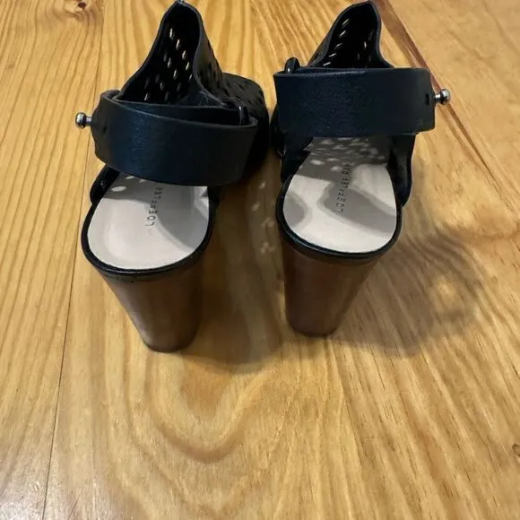 LOEFFLER RANDALL ALIX Open Toed Bootie Block Heel Sandals Black Women’s SIZE 7B