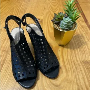 LOEFFLER RANDALL ALIX Open Toed Bootie Block Heel Sandals Black Women’s SIZE 7B