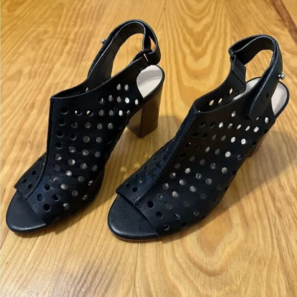 LOEFFLER RANDALL ALIX Open Toed Bootie Block Heel Sandals Black Women’s SIZE 7B