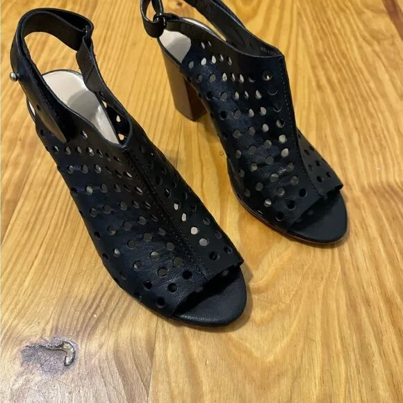 LOEFFLER RANDALL ALIX Open Toed Bootie Block Heel Sandals Black Women’s SIZE 7B