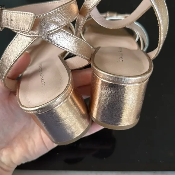 Loeffler Randall Anny Sandal Heel Multi Rose Gold Silver Bow Knot 7