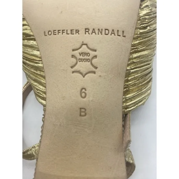 Loeffler Randall Camellia Knotted Heel Sandals Womens Size 6