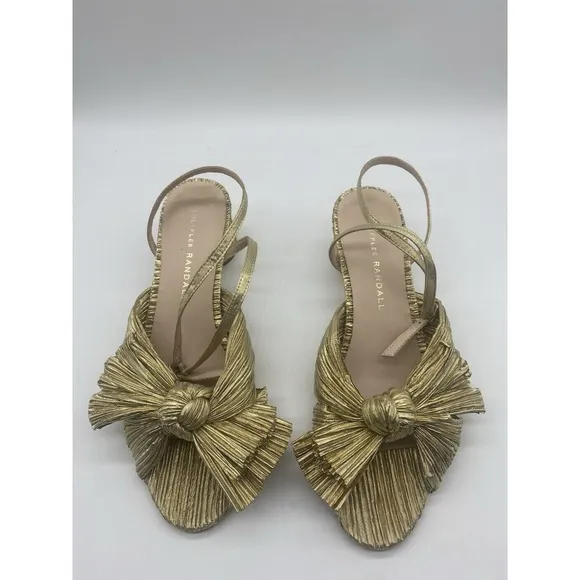 Loeffler Randall Camellia Knotted Heel Sandals Womens Size 6