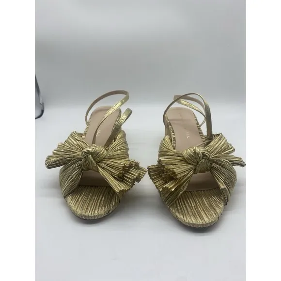 Loeffler Randall Camellia Knotted Heel Sandals Womens Size 6