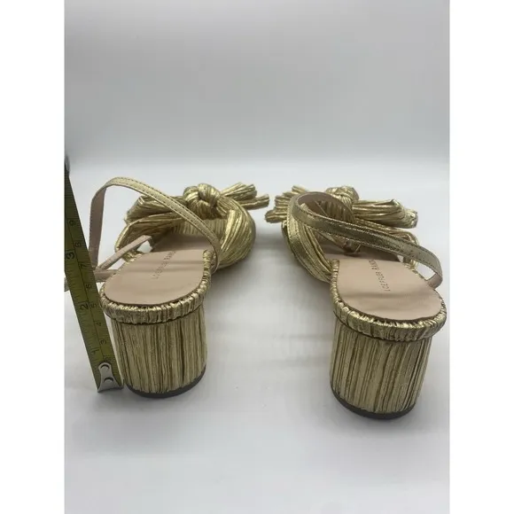 Loeffler Randall Camellia Knotted Heel Sandals Womens Size 6