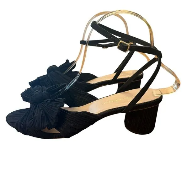 Loeffler Randall Dahlia Knotted Ankle Strap Heeled Sandals Size 8