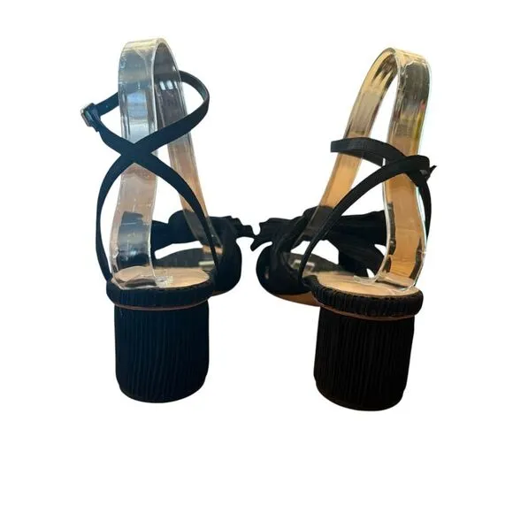 Loeffler Randall Dahlia Knotted Ankle Strap Heeled Sandals Size 8