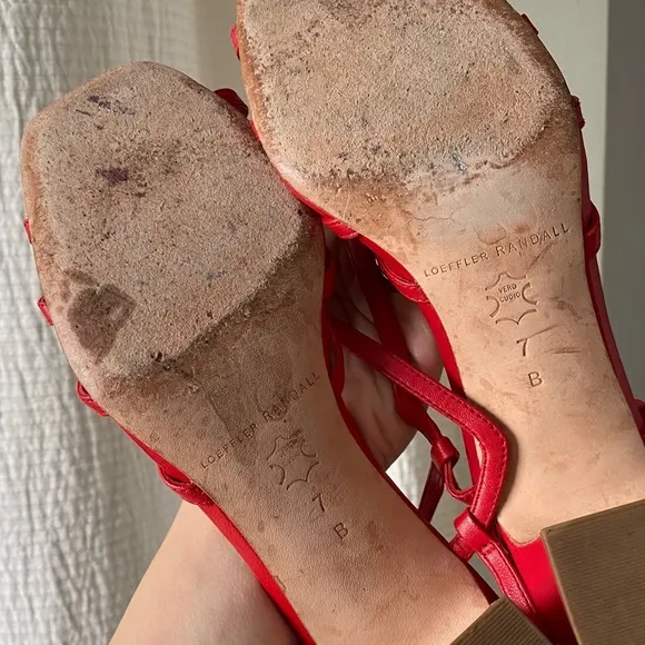 Loeffler Randall Libby Ankle-Tie Heels in Cherry Red