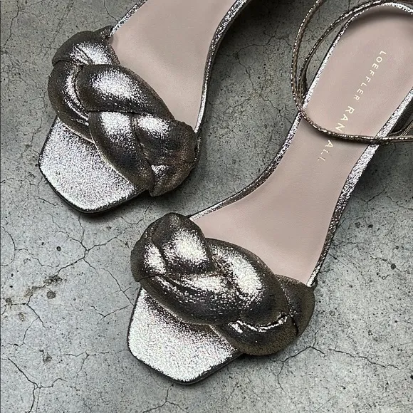 Loeffler Randall Metallic Block Heel Sandals