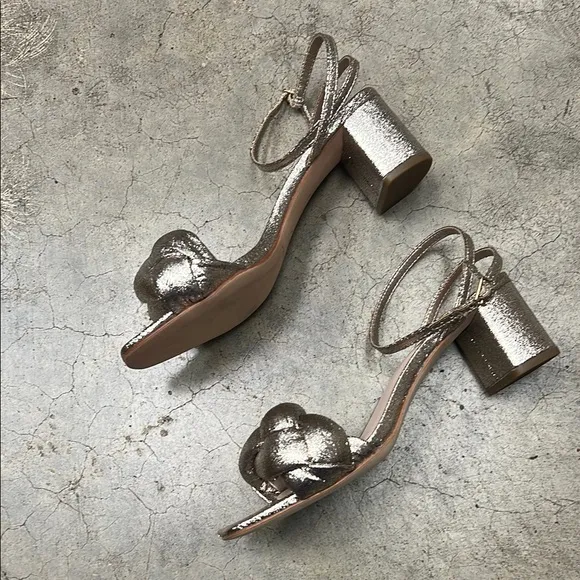 Loeffler Randall Metallic Block Heel Sandals