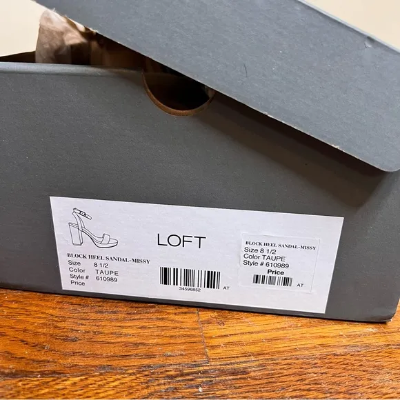 LOFT Ankle Strap Block Heel Sandals size 8.5