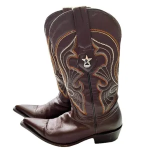 Los Altos Cowboy Brown Cowboy Boots 7.5. #008