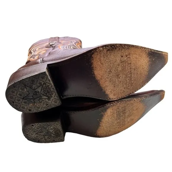 Los Altos Cowboy Brown Cowboy Boots 7.5. #008