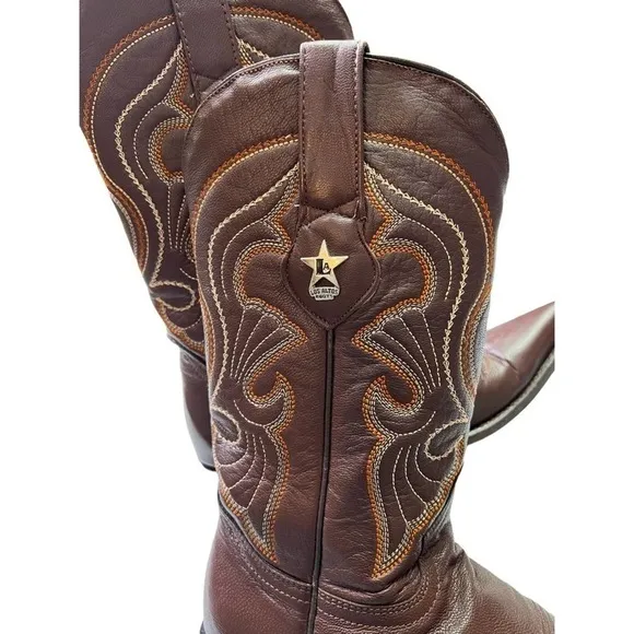 Los Altos Cowboy Brown Cowboy Boots 7.5. #008