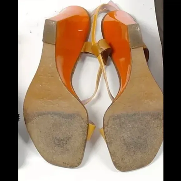 Louis Vuitton Wedge 👡 sandals Patent leather 34