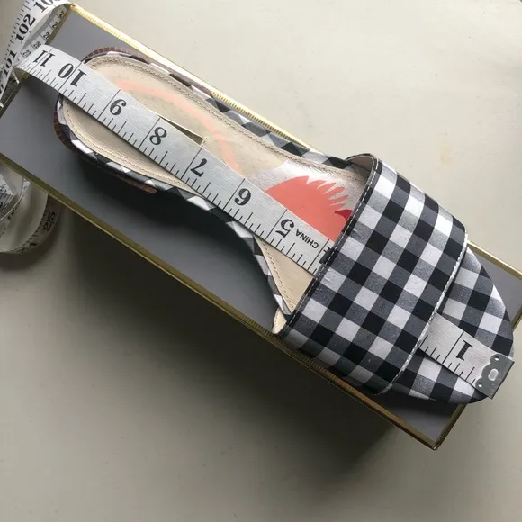 Louise et Cie 'Aydia' Slide Sandals in Gingham 8.5 New In Box!