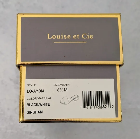 Louise et Cie 'Aydia' Slide Sandals in Gingham 8.5 New In Box!