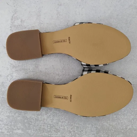 Louise et Cie 'Aydia' Slide Sandals in Gingham 8.5 New In Box!