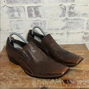 Lounge Mark Nason 9.5 10.5 Men's Rockabilly Slip-On Loafers Brown Cross 2 SIZES