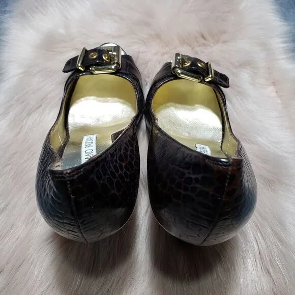 Luciano Padovan Shoes Croc Embossed heel shoes