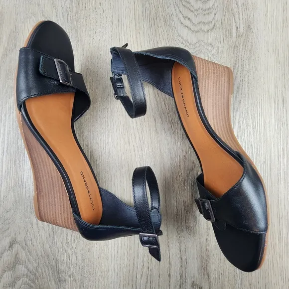 Lucky Brand Jodella Wedge Sandals Size 8