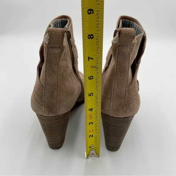 Lucky Brand Leather Wedge Yerik Harness Buckle Ankle Booties Boots Shoes Size 10