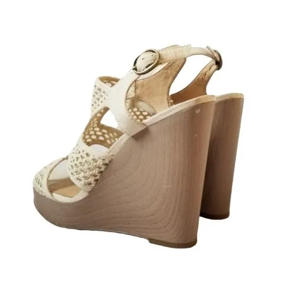 Lucky Brand Remyy Woven Platform Wedge Sandals Heels Size 8