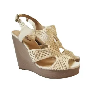 Lucky Brand Remyy Woven Platform Wedge Sandals Heels Size 8