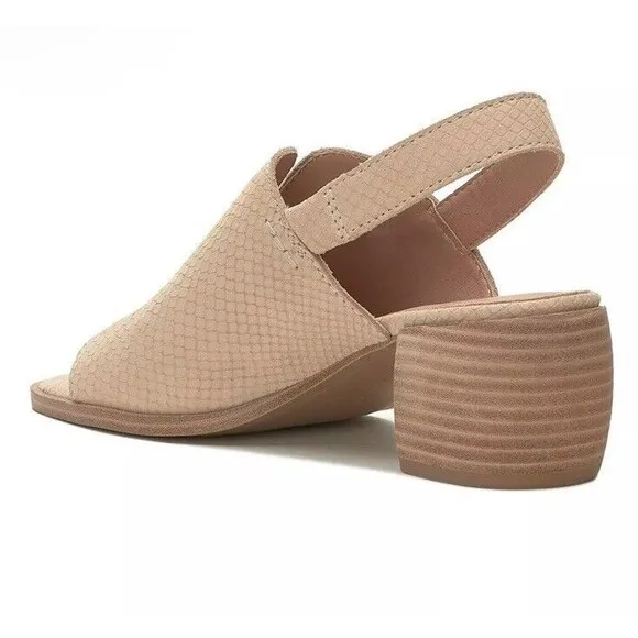 Lucky Brand Women Block Heel Slingback Sandals Jaila Size US 11 M Warm Sand