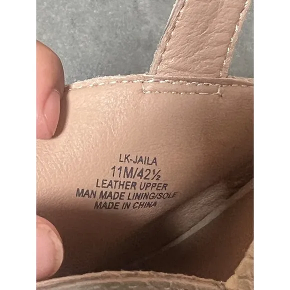 Lucky Brand Women Block Heel Slingback Sandals Jaila Size US 11 M Warm Sand