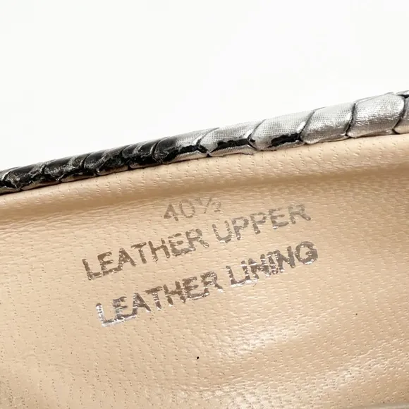 Lucy Choi London Brand New Snakeskin Peep Toe Wedge Heels, Size 40.5 (10.5)