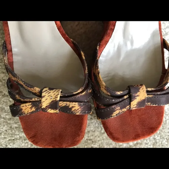 LUICHINY Spain VINTAGE Leopard Pinup Style PLATFORM Heels 7B