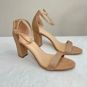 Madden Girl Bella Embellished Block Heel Sandals 10 NEW Women