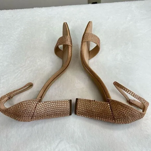 Madden Girl Bella Embellished Block Heel Sandals 10 NEW Women