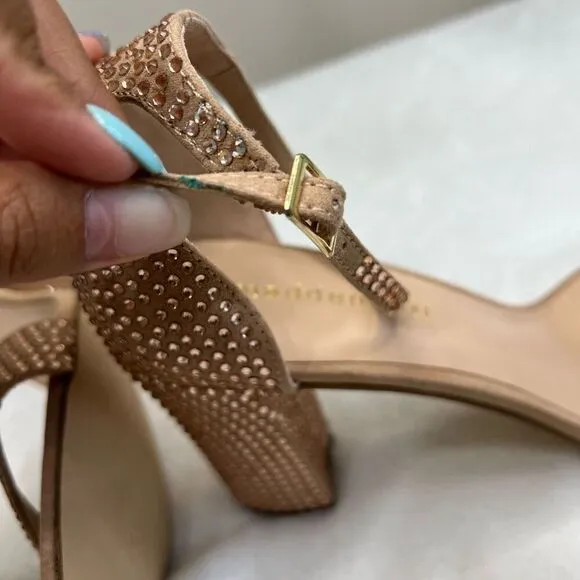 Madden Girl Bella Embellished Block Heel Sandals 10 NEW Women