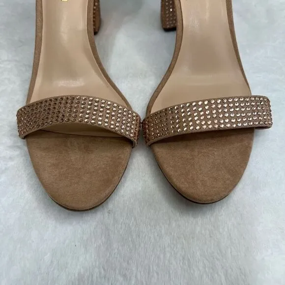 Madden Girl Bella Embellished Block Heel Sandals 10 NEW Women