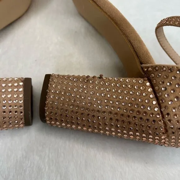Madden Girl Bella Embellished Block Heel Sandals 10 NEW Women