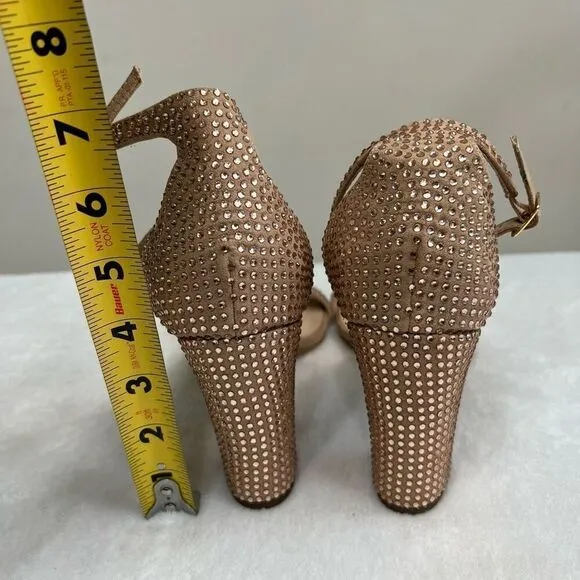 Madden Girl Bella Embellished Block Heel Sandals 10 NEW Women